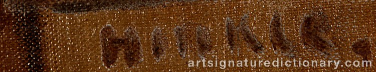 Authentic signature by Clarence Keiser HINKLE on Painting/Watercolour artwork