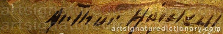 Signature by Arthur HEICKELL