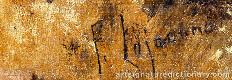 Authentic signature by Francesco LOJACONO on Painting/Watercolour artwork