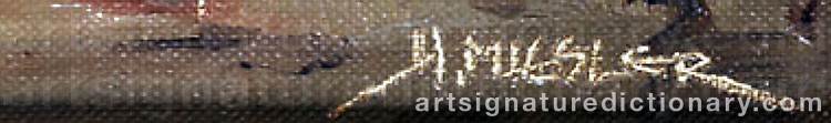 Authentic signature by Horst MIESLER on  artwork
