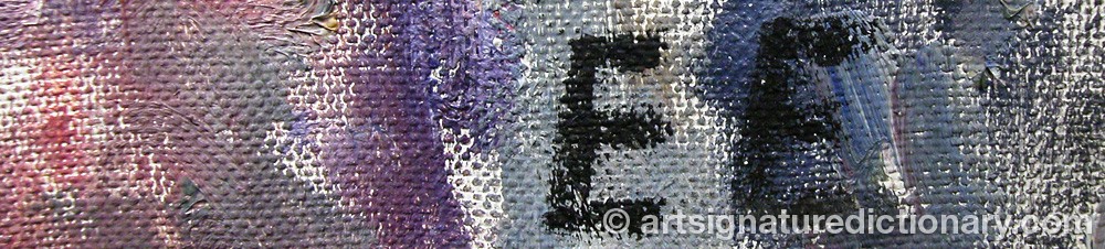 Authentic signature by Eva ENEROTH on artwork