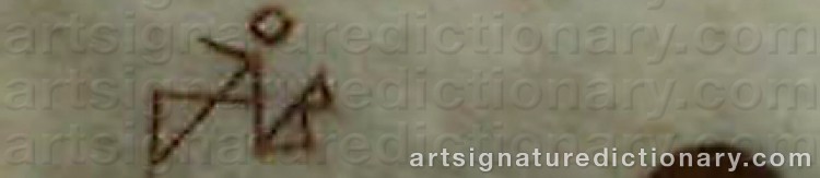 Authentic signature by John Åke BLIND on  artwork