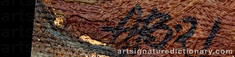Authentic signature by Anton BENGTSSON on artwork