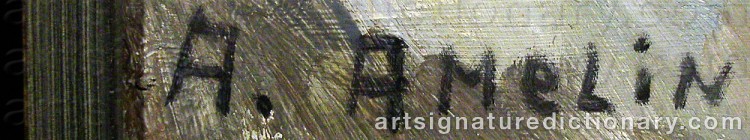 Forged signature of Albin AMELIN
