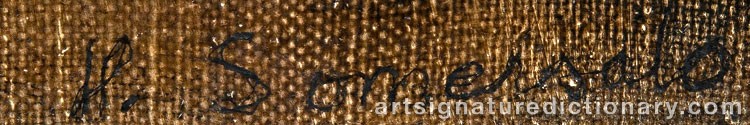 Authentic signature by Heikki SOMERSALO on  artwork