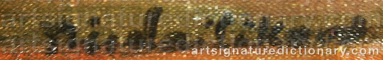 Authentic signature by Nicolai CIKOVSKY on artwork