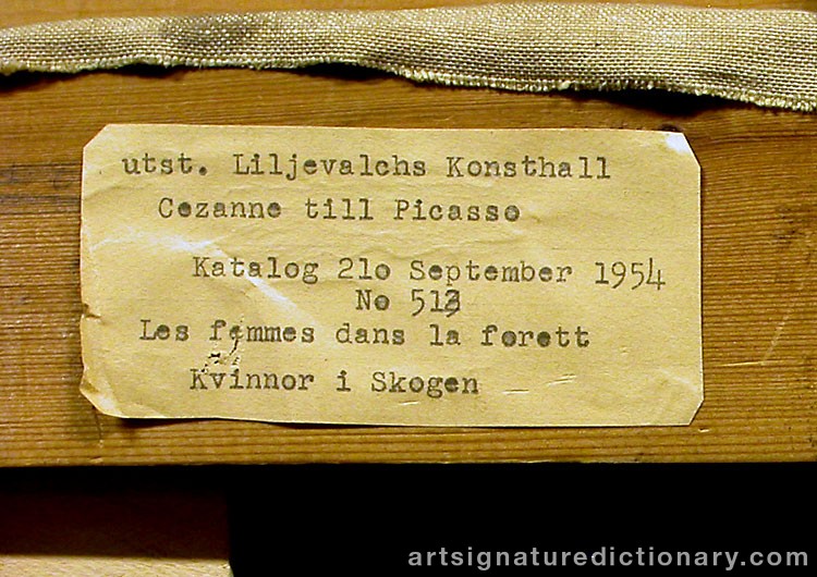 Close-up details showing Paul GAUGUIN signature forgery characteristics