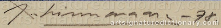 Authentic signature by Juhani LINNOVAARA on artwork