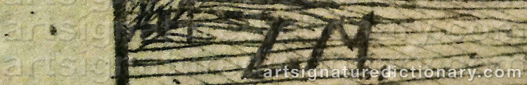 Authentic signature by Louis MASRELIEZ on  artwork