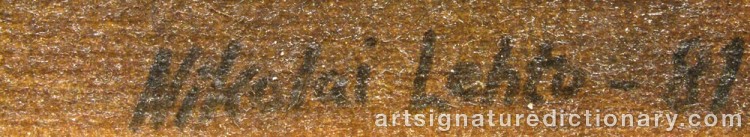 Forged signature of Nikolai LEHTO