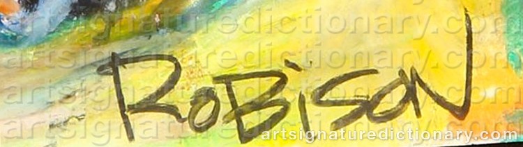 Authentic signature by Eric Christian ROBISON on Painting/Watercolour artwork