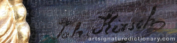 Authentic signature by Johanna KIRSCH on  artwork