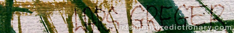 Authentic signature by Lars GREGER on  artwork