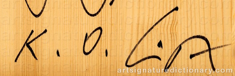 Authentic signature by Karl Otto GÖTZ on artwork