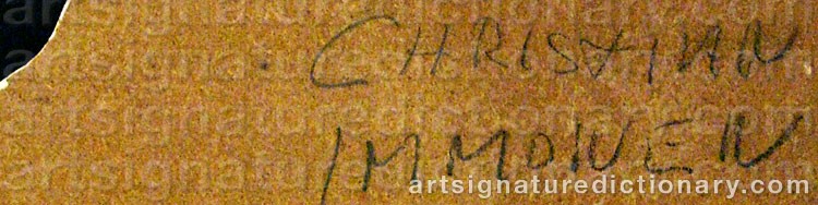 Authentic signature by Christian IMMONEN on  artwork