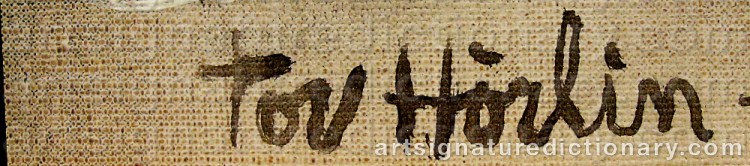 Signature by Tor HÖRLIN