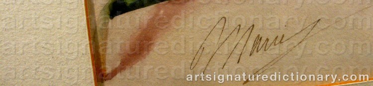 Authentic signature by Marie ‘Princess Of Denmark’ D'ORLÉANS on  artwork
