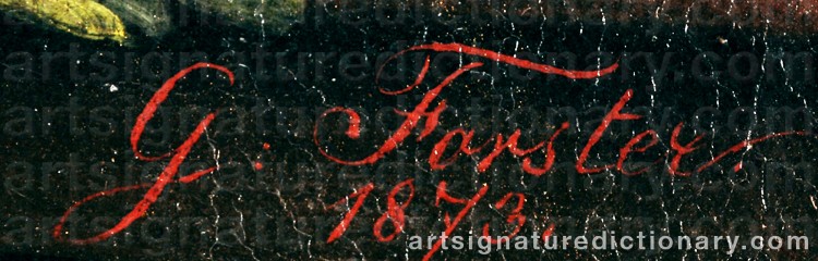 Authentic signature by George E. FORSTER on Painting/Watercolour artwork