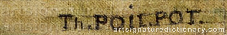 Authentic signature by Théophile The Younger POILPOT on  artwork