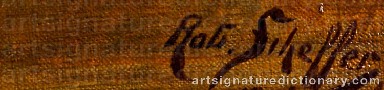 Authentic signature by Robert SCHEFFER on  artwork