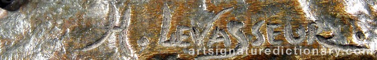 Authentic signature by Henri Louis LEVASSEUR on  artwork