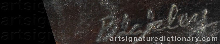 Authentic signature by Roger BLAKLEY on  artwork