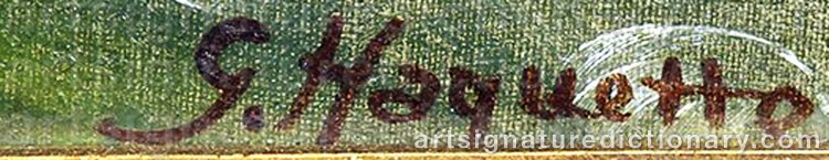 Authentic signature by Georges HARQUETTE on Painting/Watercolour artwork