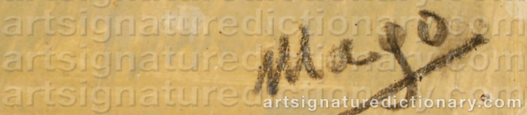 Authentic signature by Max ‘Mago’ GOLDSTEIN on artwork