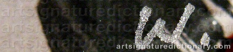 Authentic signature by Ann WOLFF on  artwork