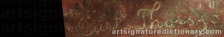 Authentic signature by Curt THORSJÖ on  artwork