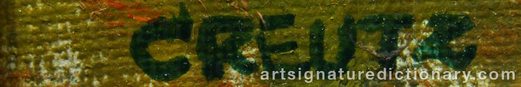 Authentic signature by Magnus CREUTZ on Painting/Watercolour artwork