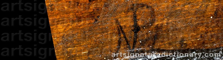 Authentic signature by Pieter MEULENER on  artwork
