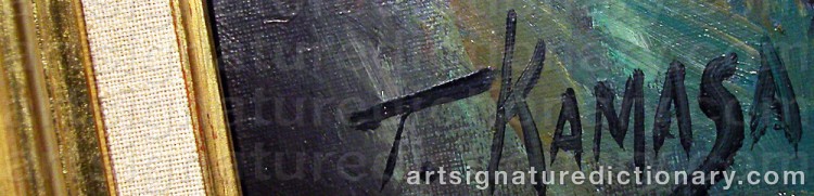 Authentic signature by Tadeuz KAMASA on artwork