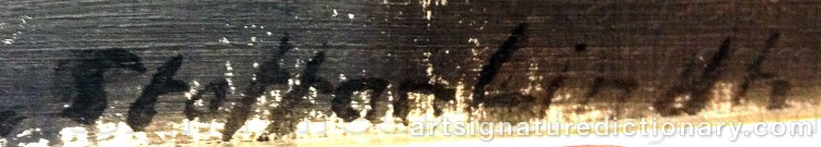 Authentic signature by Staffan LINDH on Painting/Watercolour artwork