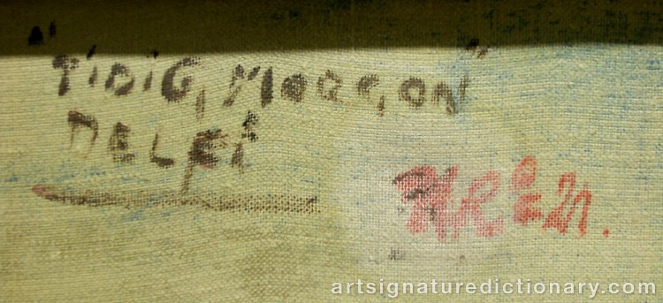Close-up details showing Hugo ZUHR signature forgery characteristics