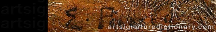 Authentic signature by Elie Anatole PAVIL on  artwork
