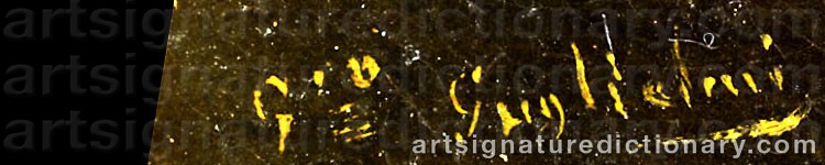 Authentic signature by Gennaro GUGLIELMI on  artwork