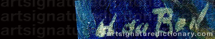 Authentic signature by Helene Dubon ‘H Du Bon’ HYDE on  artwork