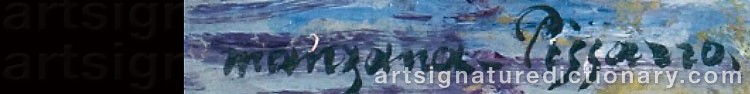 Authentic signature by Georges Henri Manzana PISSARRO on  artwork