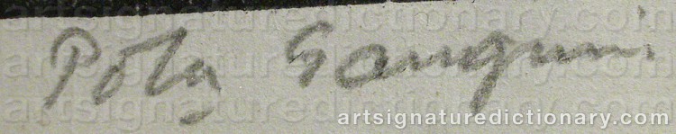 Signature by Paul Rollon ‘Pola’ GAUGUIN