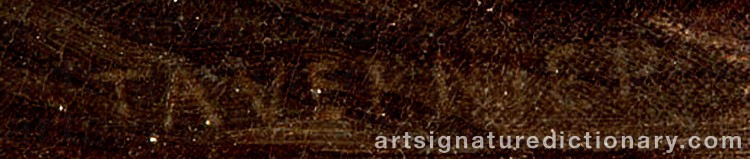 Authentic signature by Jules TAVERNIER on Painting/Watercolour artwork
