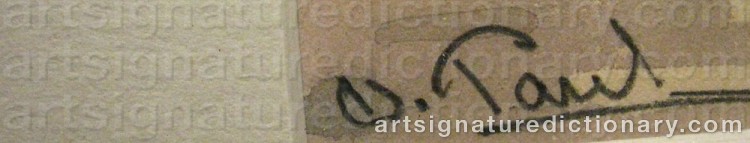 Signature by Oscar PAUL