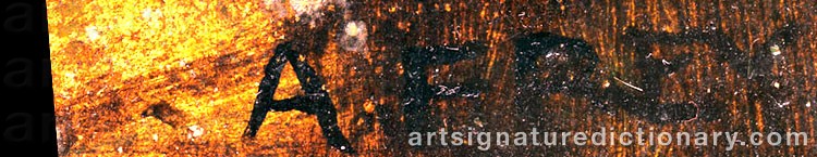 Authentic signature by Adolf FREY-MOOCK on  artwork