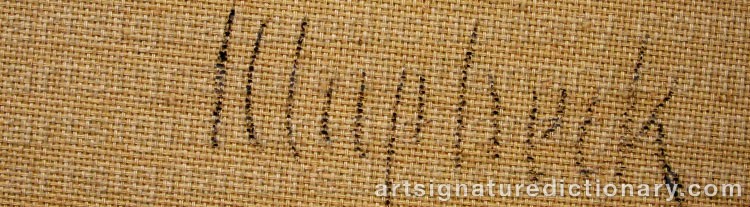 Signature by Konrad KLAPHECK