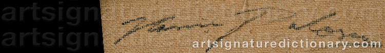 Authentic signature by Hannu PALOSUO on artwork