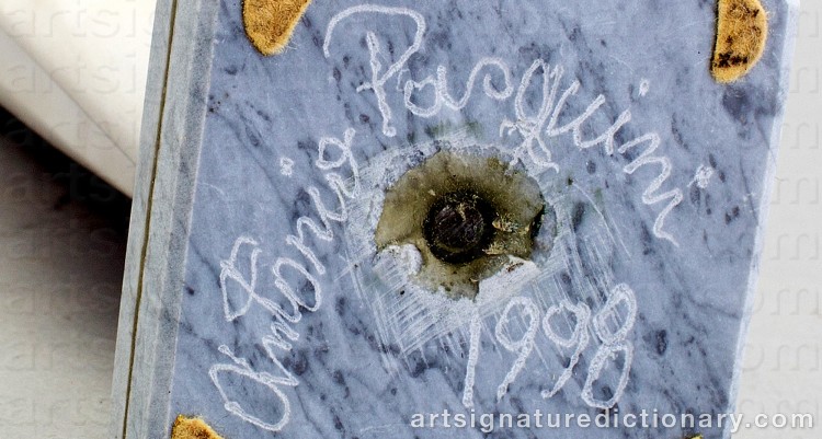 Authentic signature by Antonio PASQUINI on Sculpture artwork
