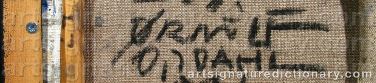 Authentic signature by Ørnulf OPDAHL on  artwork