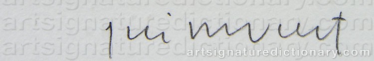 Authentic signature by José GUINOVART on  artwork