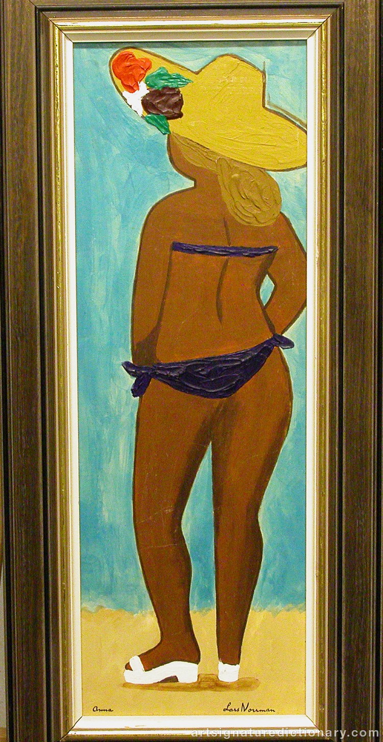 Close-up details showing Lars NORRMAN signature forgery characteristics