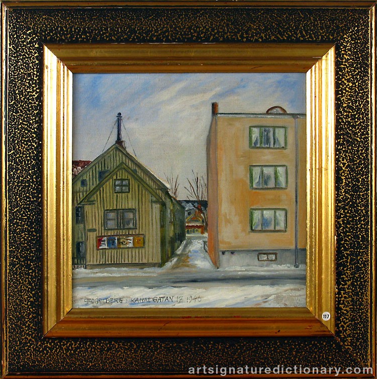 Close-up details showing Gustaf FOGELBERG signature forgery characteristics